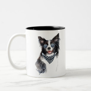 Most Delightful Border Collie Prop Two-Tone Coffee Mug