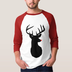 Most Famous Reindeer of All Mens Raglan T-Shirt