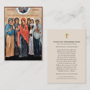 Most Holy Myrrh-Bearing Women Prayer Card         