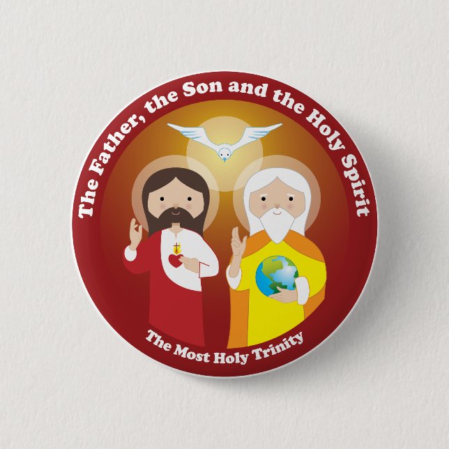 Most Holy Trinity 6 Cm Round Badge (Front)