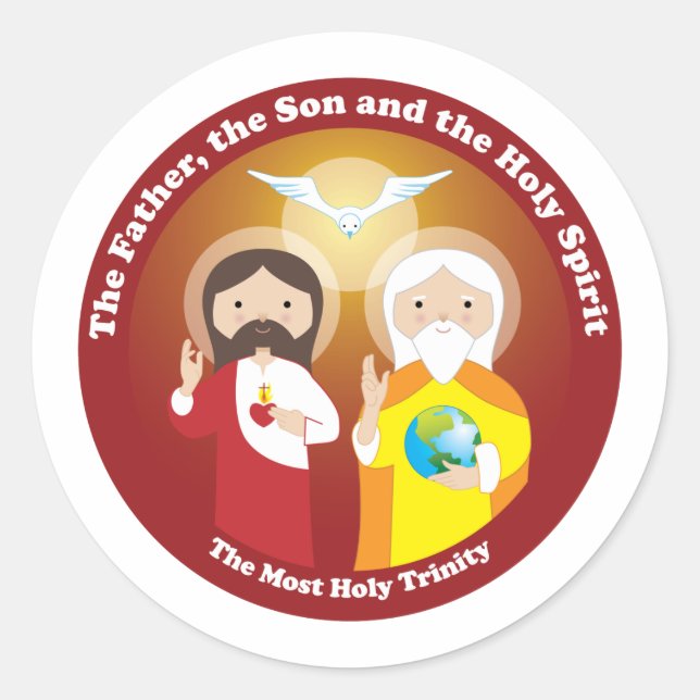 Most Holy Trinity Classic Round Sticker (Front)