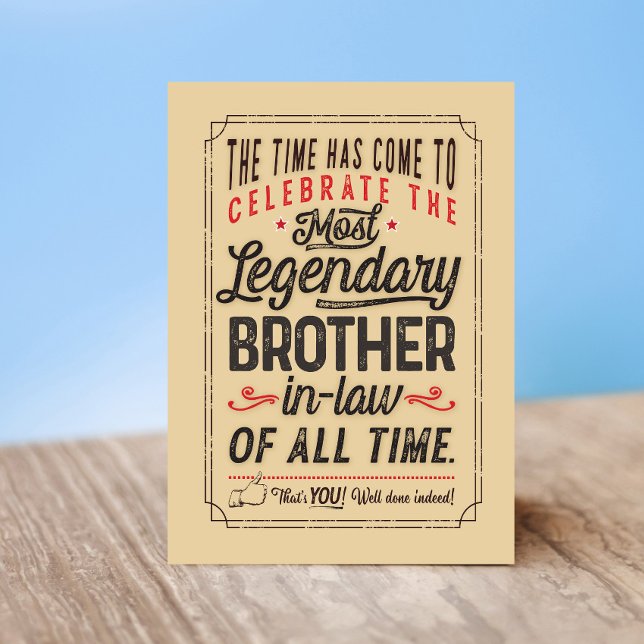 Most Legendary Brother-in-Law of all Time Card (Creator Uploaded)
