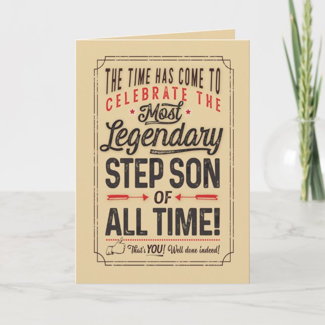 Most Legendary Son-in-Law of all Time Card (Front)