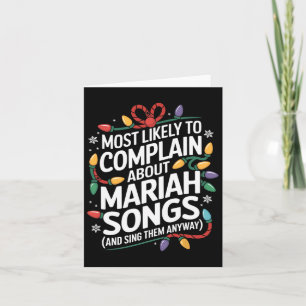Most Likely Complain Songs Matching Family Christm Card