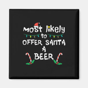 Most Likely Offer Santa Christmas Xmas Family Matc Magnet