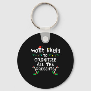 Most Likely Organize Christmas Xmas Family Matchin Key Ring