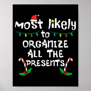 Most Likely Organize Christmas Xmas Family Matchin Poster