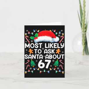 Most Likely To Ask Santa About 67 Funny Christmas  Card