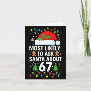 Most Likely To Ask Santa About 67 Funny Christmas  Card