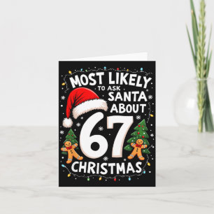Most Likely To Ask Santa About 67 Funny Christmas  Card