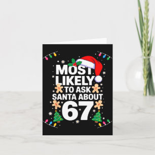 Most Likely To Ask Santa About 67 Funny Christmas  Card