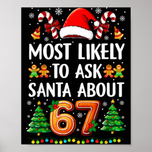 Most Likely To Ask Santa About 67 Funny Christmas Poster