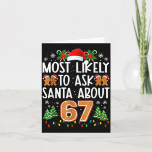 Most Likely To Ask Santa About 67 Funny Matching C Card
