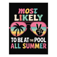 Most Likely To Be At The Pool All Summer Teacher