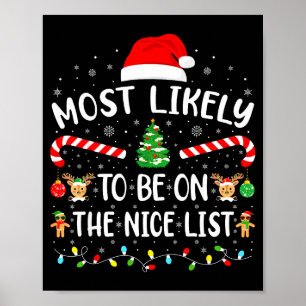 Most Likely To Be On The Nice List Family Matching Poster