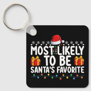 Most Likely To Be Santa's Favourite Christmas Holi Key Ring