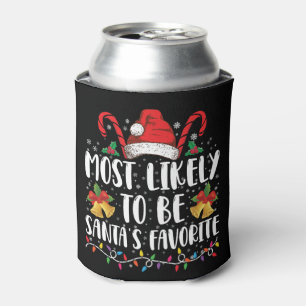 Most Likely To Be Santa's Favourite Funny Christma Can Cooler
