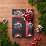 Most Likely To Be Santa's Witty Elf Christmas  Wrapping Paper<br><div class="desc">Most Likely To Be Santa's Witty Elf Christmas Funny Novelty</div>