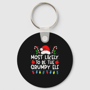 Most Likely To Be The Mpy Elf Family Crew Christma Key Ring