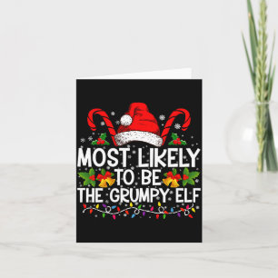 Most Likely To Be The Mpy Elf Funny Xmas Card