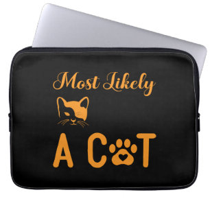 Most Likely To Bring Home A Cat, Cat Lovers Laptop Sleeve