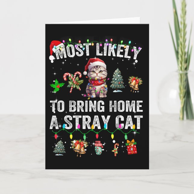 Most Likely To Bring Home A Stray Cat Matching Chr Card (Front)