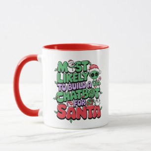 🤖Most Likely To Build a Chatbot for Santa Funny Mug