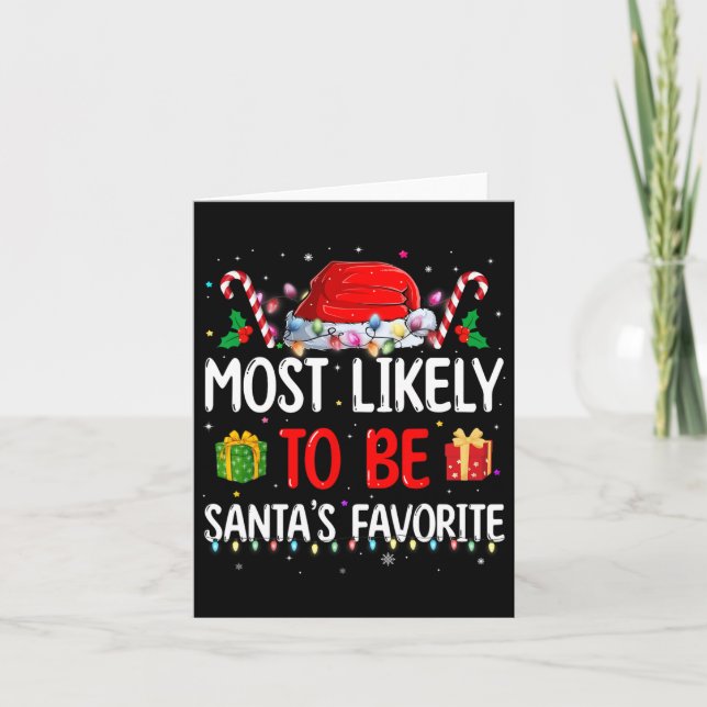 Most Likely To Christmas Be Santa's Favourite Matc Card (Front)