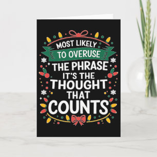 Most Likely To Christmas Funny Matching Family Paj Card