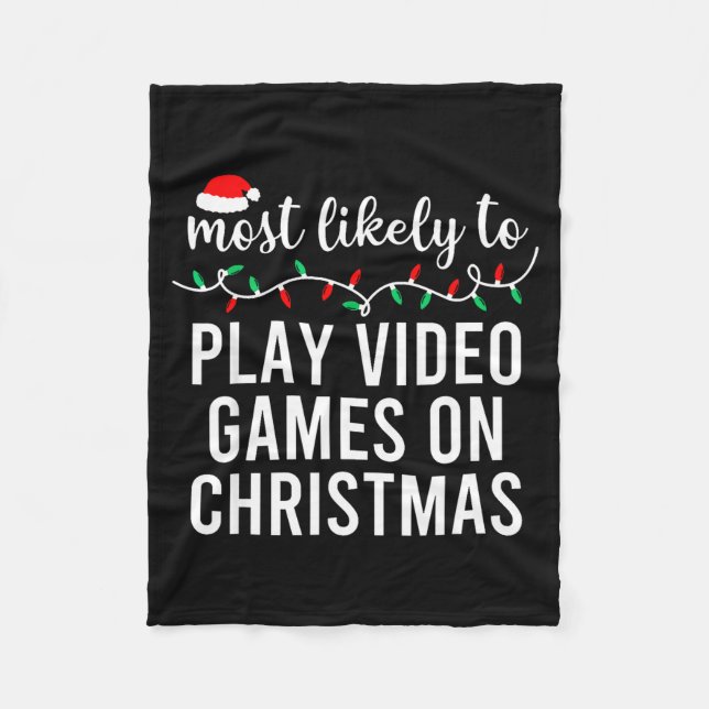 Most Likely To Christmas Matching Family Pajamas F Fleece Blanket (Front)