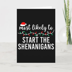 Most Likely To Christmas Matching Family Pyjamas F Card