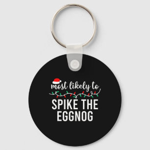 Most Likely To Christmas Matching Family Pyjamas F Key Ring