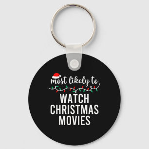 Most Likely To Christmas Matching Family Pyjamas F Key Ring