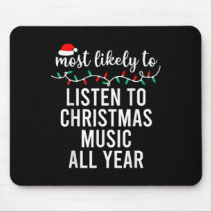 Most Likely To Christmas Matching Family Pyjamas F Mouse Pad