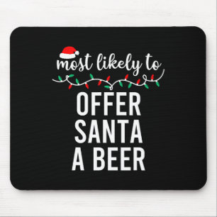 Most Likely To Christmas Matching Family Pyjamas F Mouse Pad