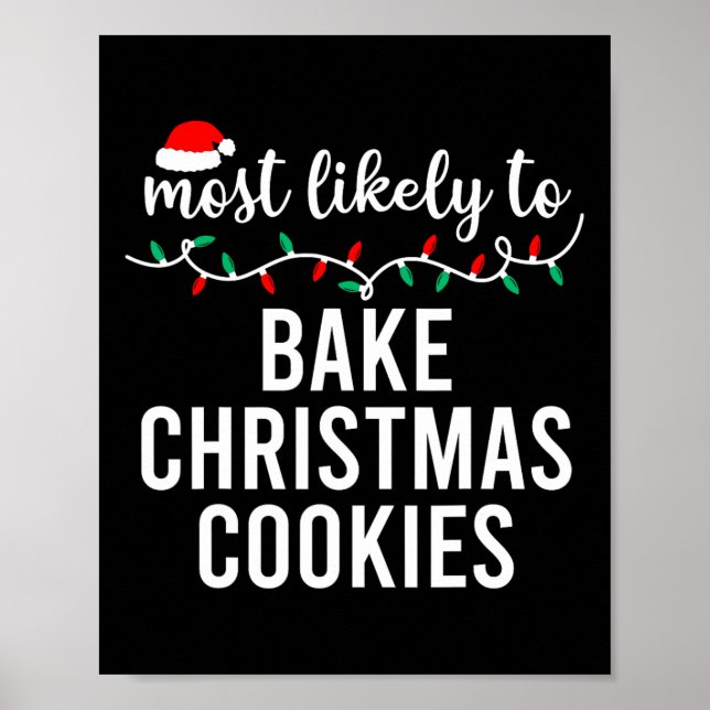 Most Likely To Christmas Matching Family Pyjamas F Poster (Front)