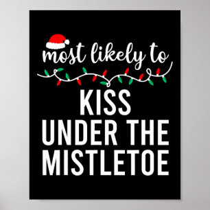 Most Likely To Christmas Matching Family Pyjamas F Poster