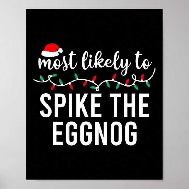 Most Likely To Christmas Matching Family Pyjamas F Poster (Front)