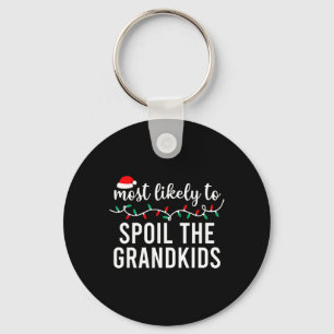 Most Likely To Christmas Shirt Matching Family Paj Key Ring