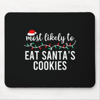 Most Likely To Christmas Shirt Matching Family Paj Mouse Pad