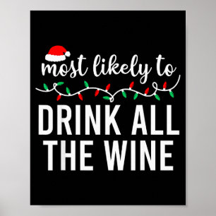 Most Likely To Christmas Shirt Matching Family Paj Poster