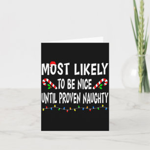 Most Likely To Christmas Xmas Pajamas Funny Matchi Card