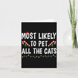 Most Likely To Christmas Xmas Pajamas Funny Matchi Card
