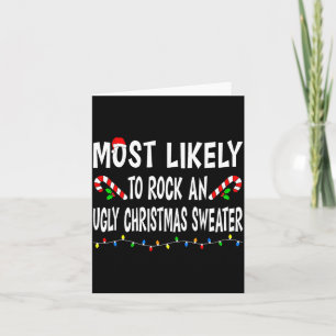 Most Likely To Christmas Xmas Pajamas Funny Matchi Card