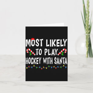 Most Likely To Christmas Xmas Pajamas Funny Matchi Card