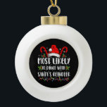 Most Likely To Dance With Santa’s Reindeer Family Ceramic Ball Christmas Ornament<br><div class="desc">Most Likely To Dance With Santa’s Reindeer Family</div>
