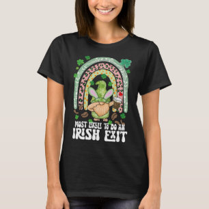 Most Likely To Do An Irish Exit Rainbow Gnome T-Shirt
