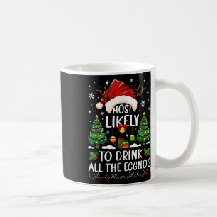 Most Likely To Drink All The Eggnog Christmas Matc Coffee Mug