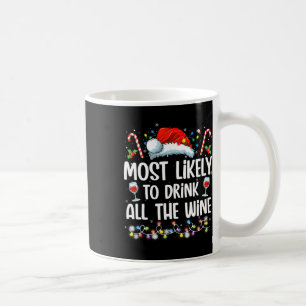 Most Likely To Drink All The Wine Family Matching Coffee Mug