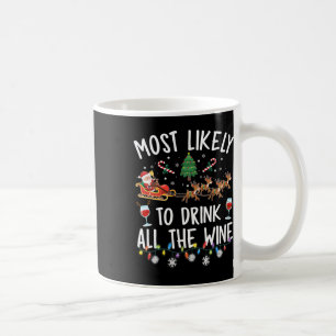 Most Likely To Drink All The Wine Family Matching Coffee Mug